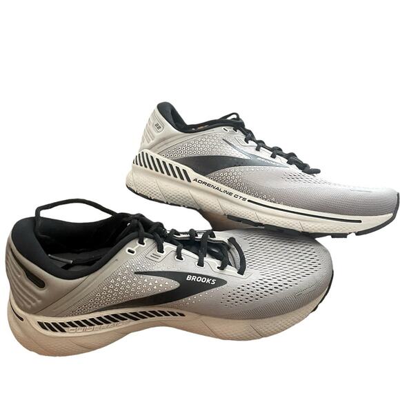 Brooks Adrenaline GTS 22 Sz 9.5 Men Running Shoes Alloy/Grey/Black - Picture 1 of 11